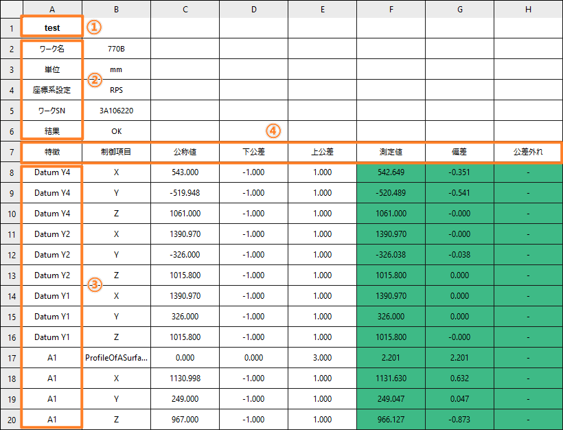 table report interface