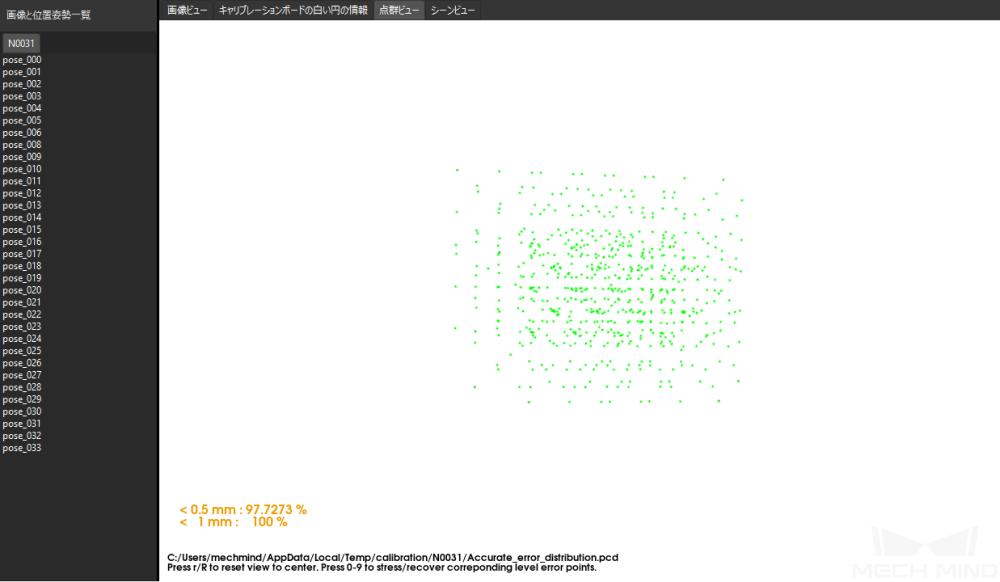 calibration reference error point cloud