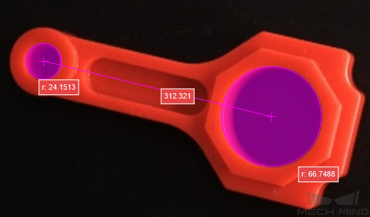 measure distances points to circles measure result