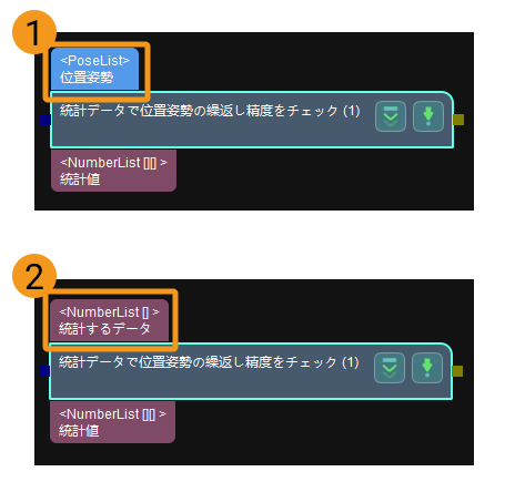 poses repeatability statistics input data type