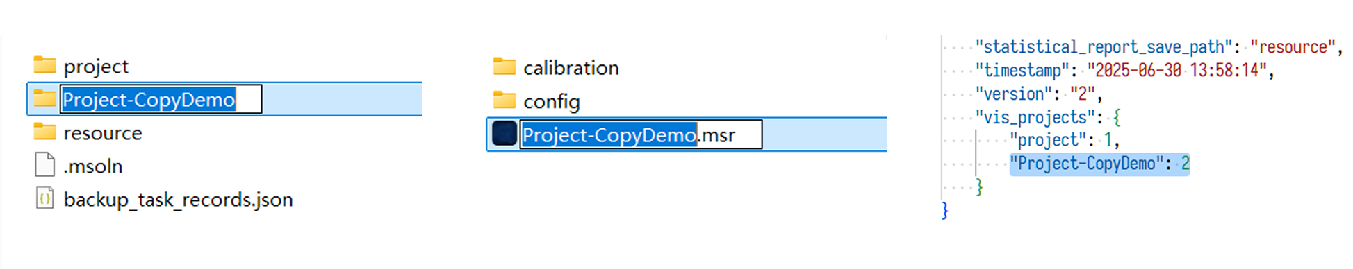 copy project folder