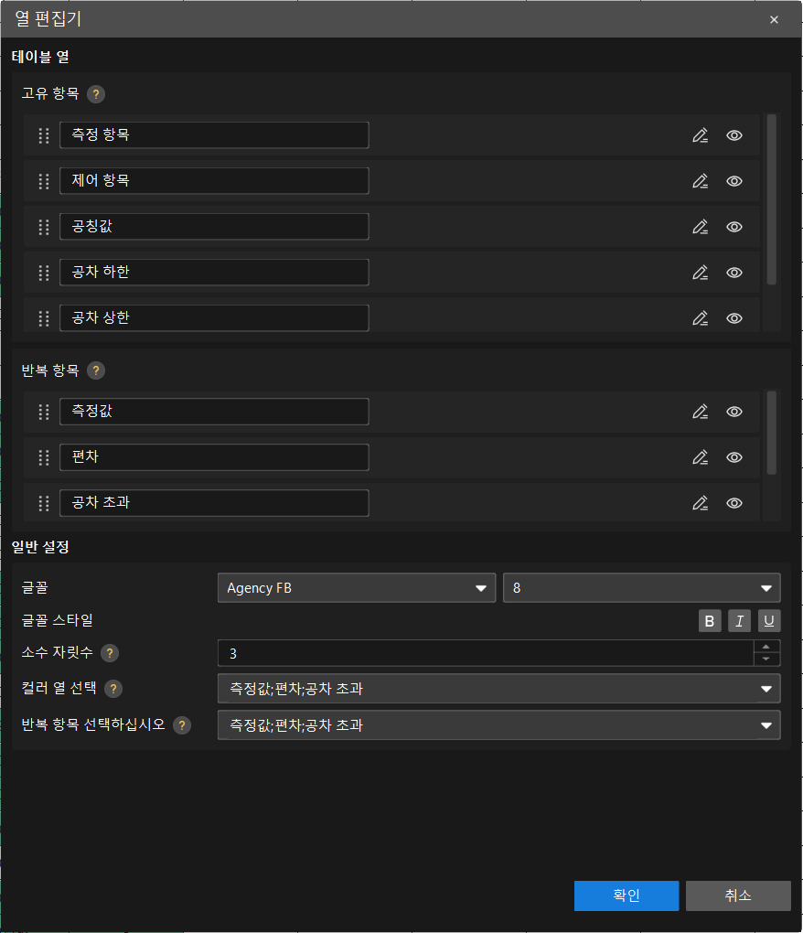 column editor