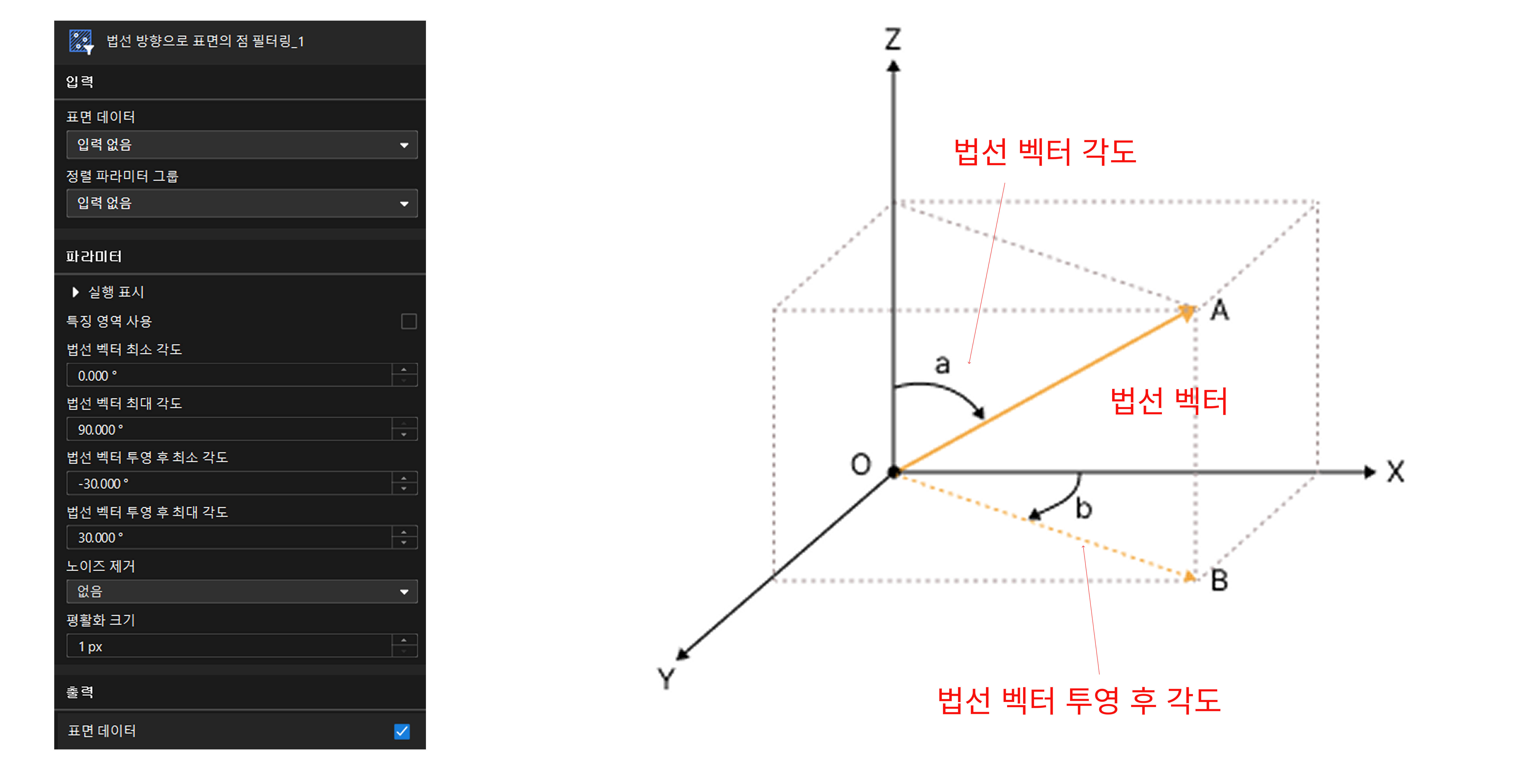 filter points by normals