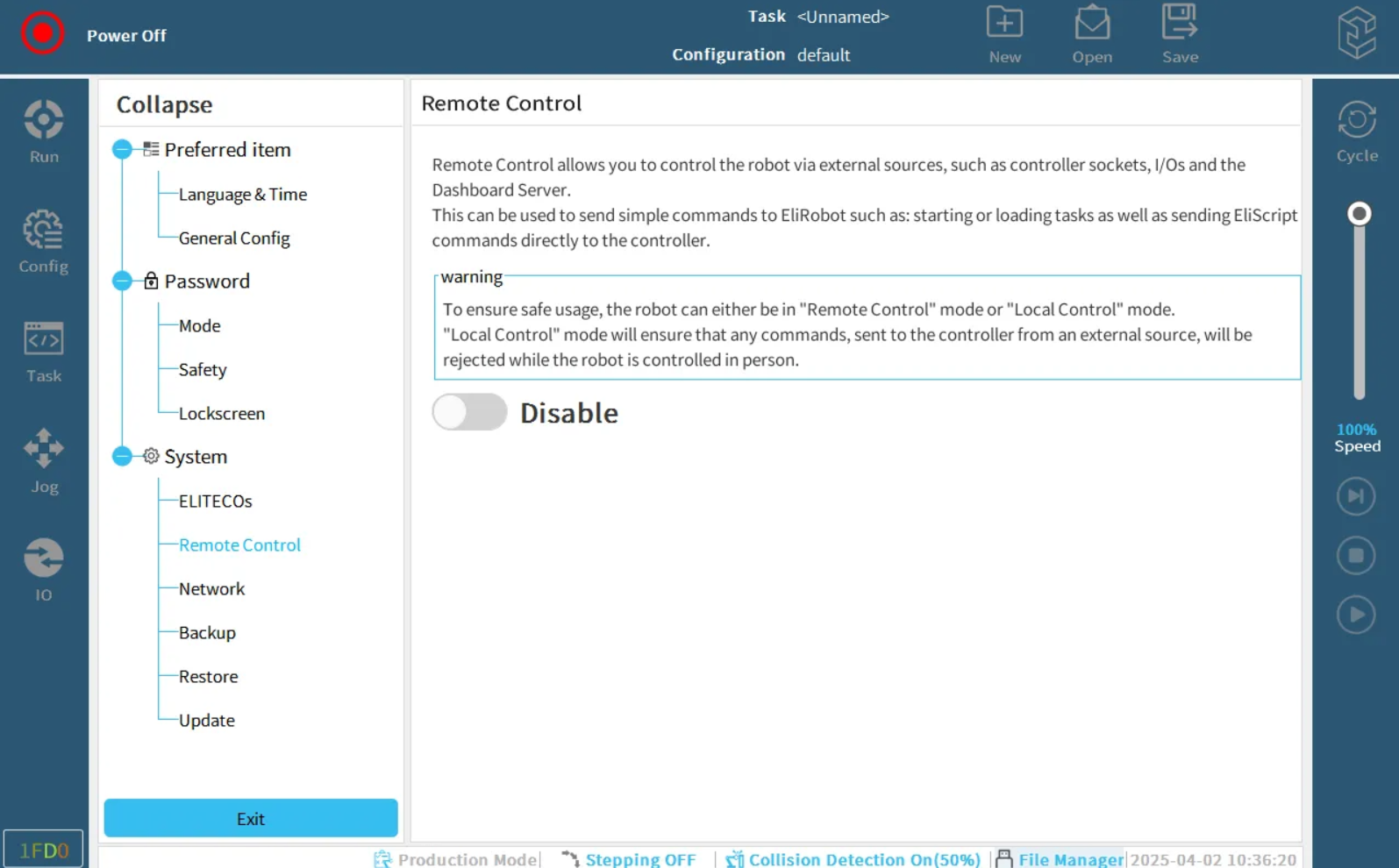 disable remote 2