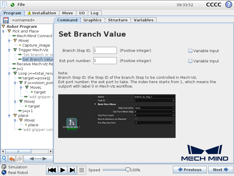 set branch value cb