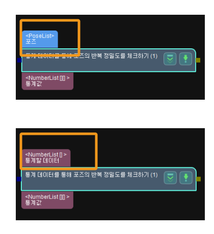 poses repeatability statistics input data type