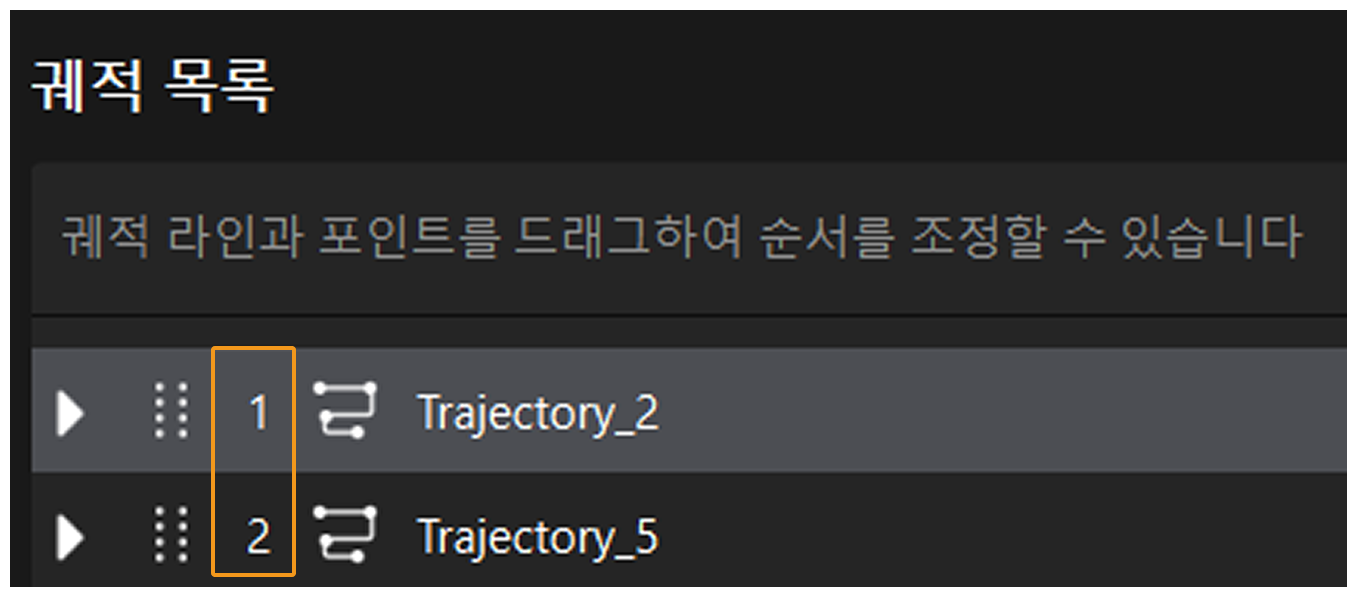 trajectory line number