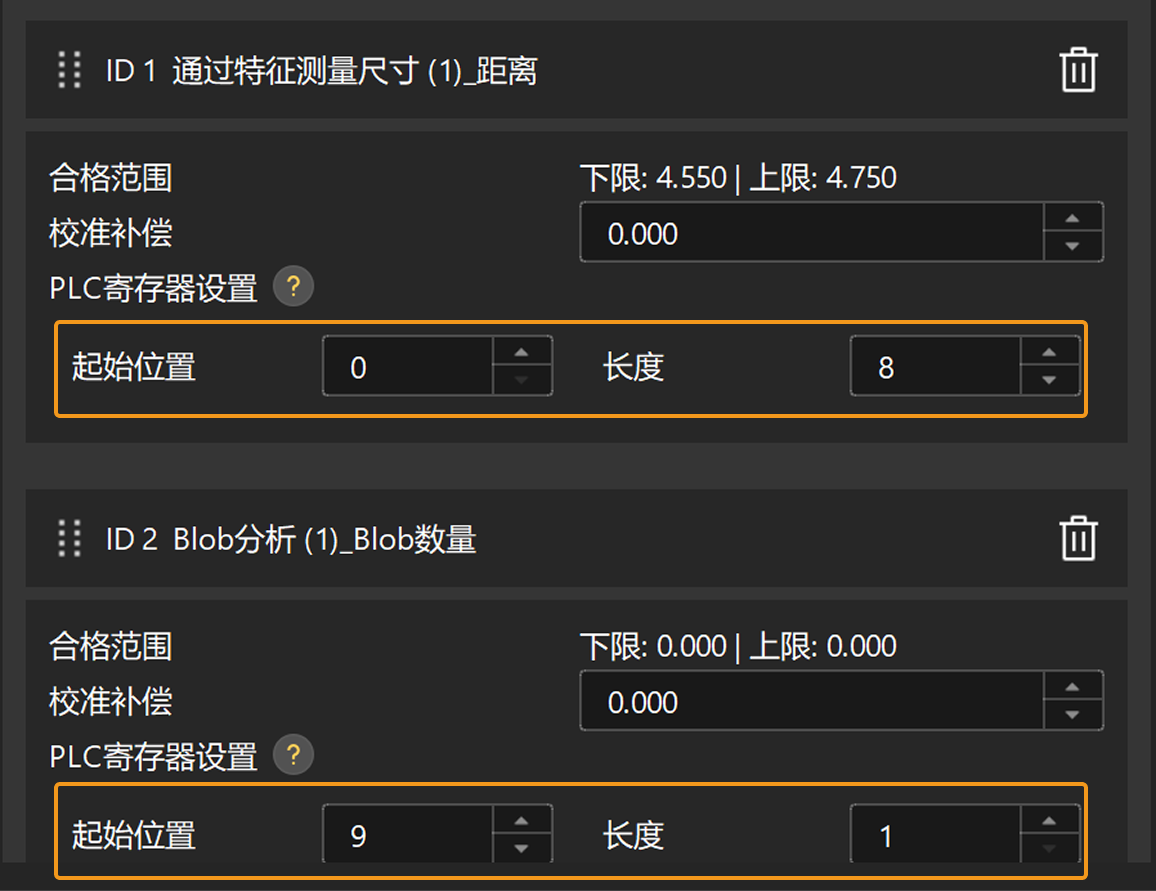 plc register settings
