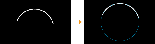 fit circle to profile effect