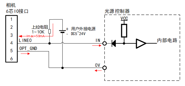 output npn wiring light