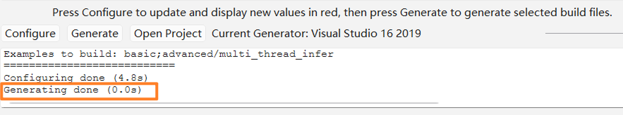 cpp windows generating done