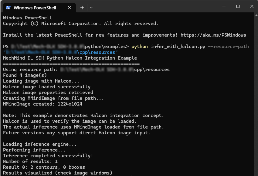 python run halcon sample
