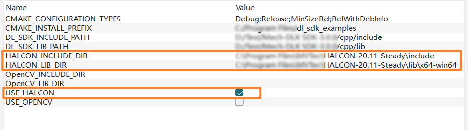 halcon cmake configuration
