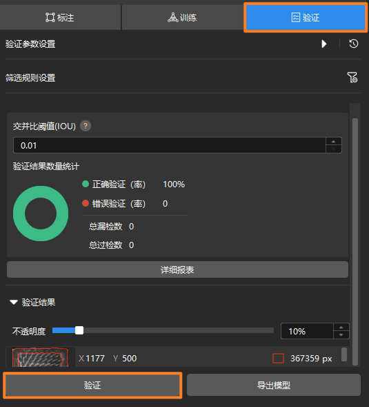 example projects verify chart