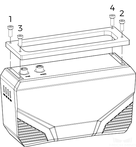 mount with threaded holes 3