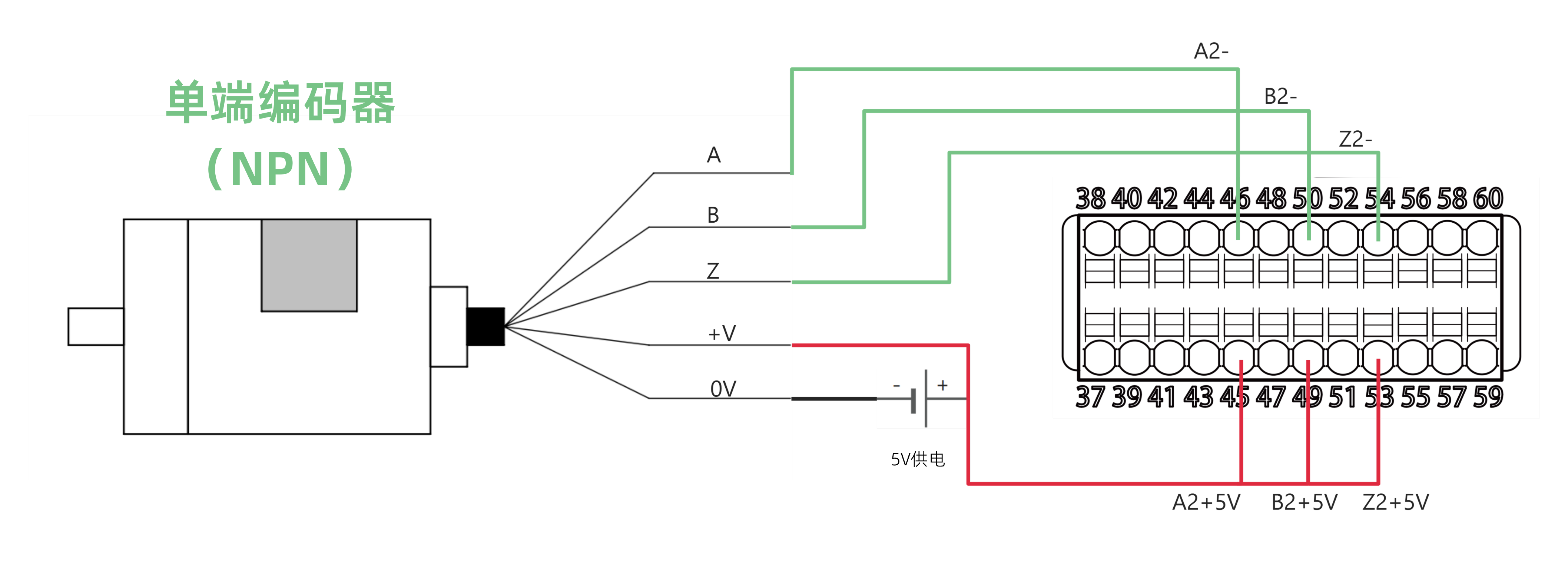 connect single ended encoder npn 5v