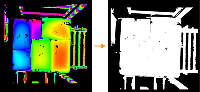 vision from depth map to point cloud