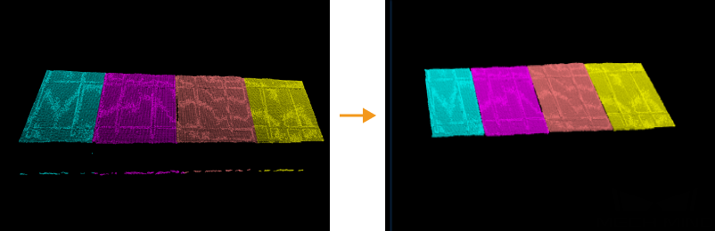 vision point cloud cluster and remove