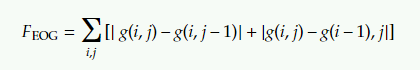 evaluate image clarity energy of gradient