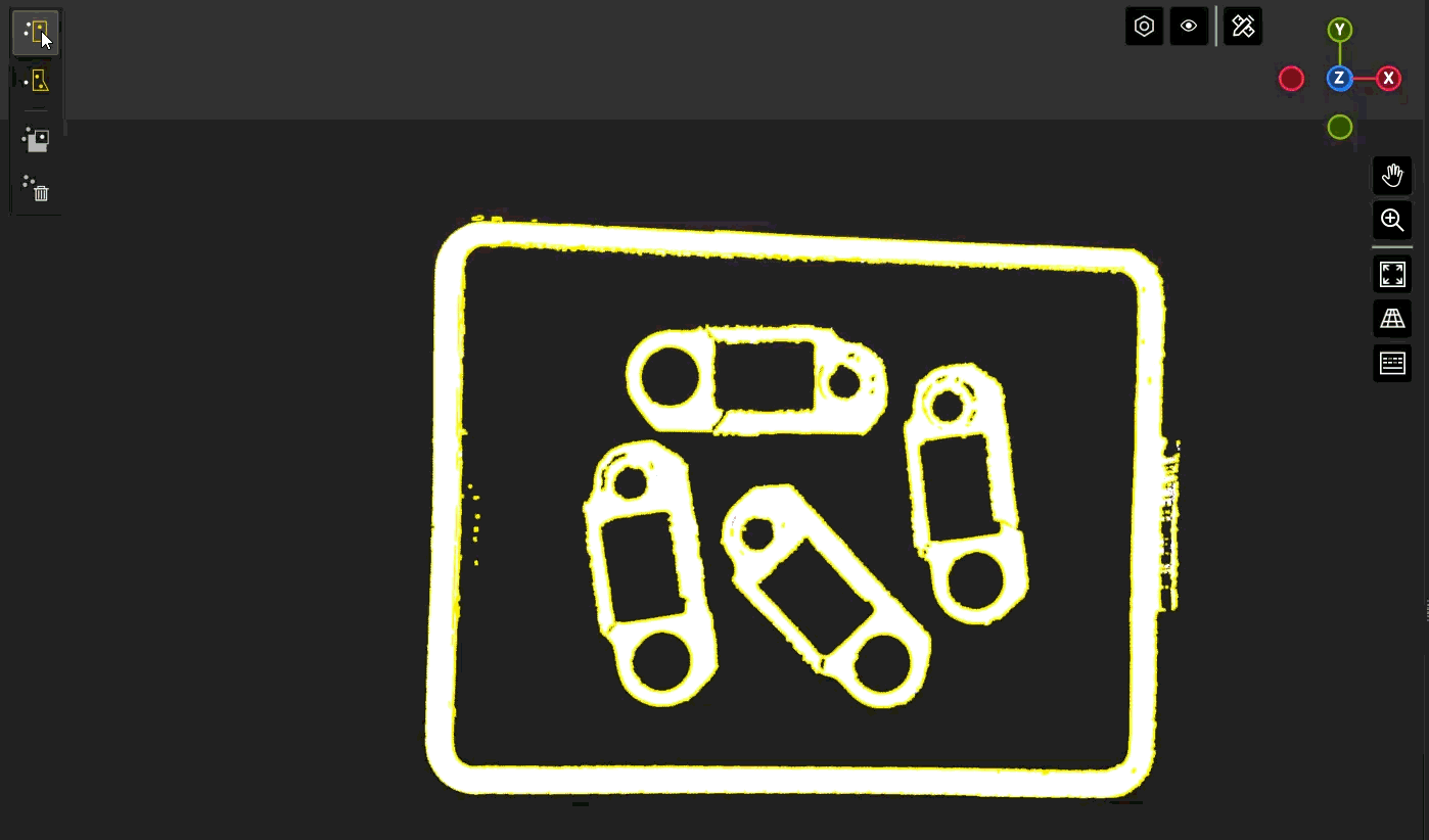 invert select point cloud rectangle