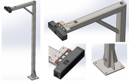 single column mounting frame