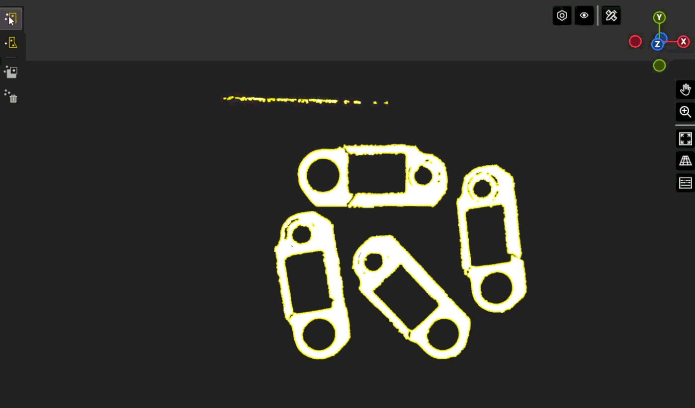 delete point cloud rectangle